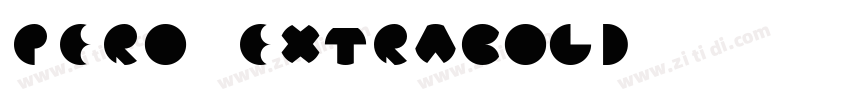 Pero ExtraBold字体转换